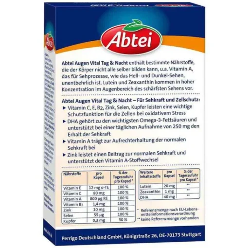 Abtei Augen Vital Tag & Nacht Kapseln, 30 St
