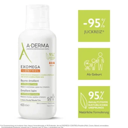 A-Derma Exomega Control Balsam rückfettend, 400 ml