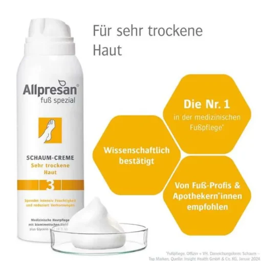 Allpresan Fuß spezial original Schaum-Creme sehr trockene Haut Nr.3, 125 ml