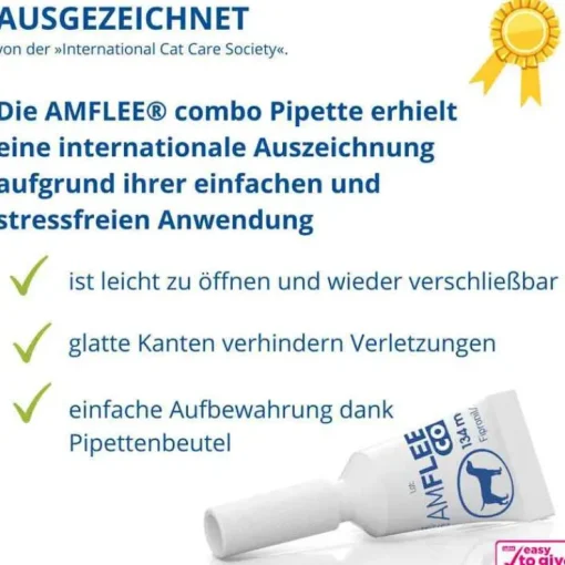 Amflee combo 402/361,8 mg Lösung zum Auftropfen für Hunde über 40 kg, 3 St