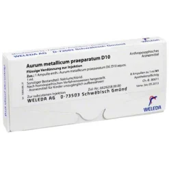 Aurum metallicum Präparat D 10 Ampullen, 8 St