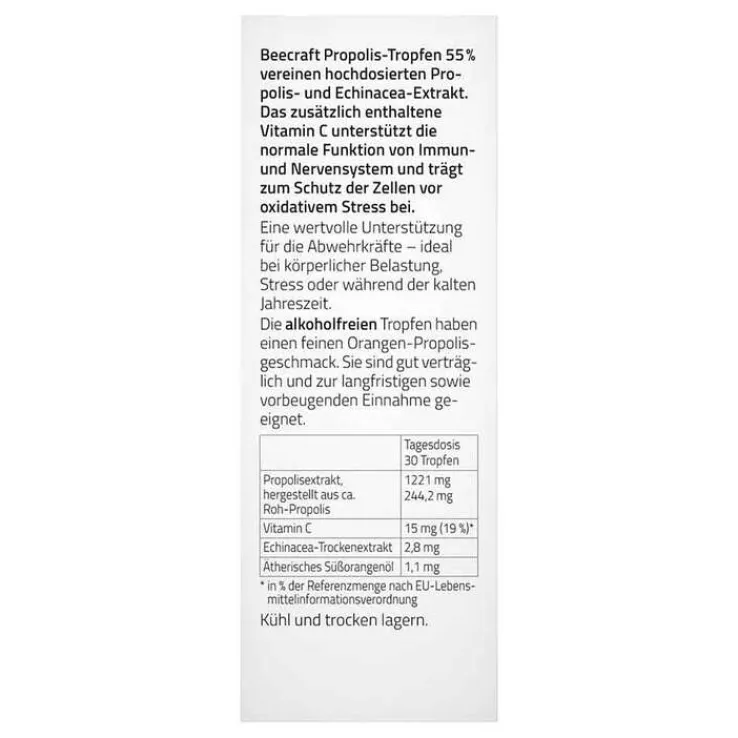 Beecraft Propolis Tropfen 55% plus Echinacea, 30 ml
