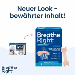 Besser Atmen Breathe Right® Nasenpflaster normal beige, 10 St