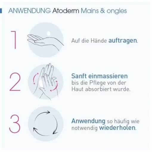 Bioderma Atoderm Mains Handcreme für trockene und raue Hände und Nägel, 50 ml