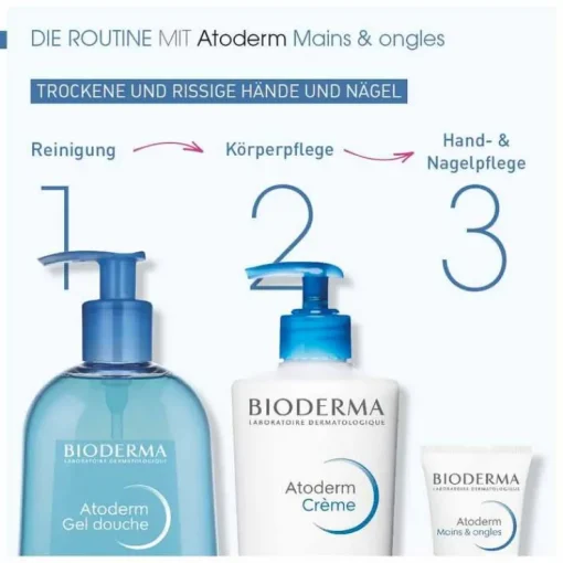 Bioderma Atoderm Mains Handcreme für trockene und raue Hände und Nägel, 50 ml