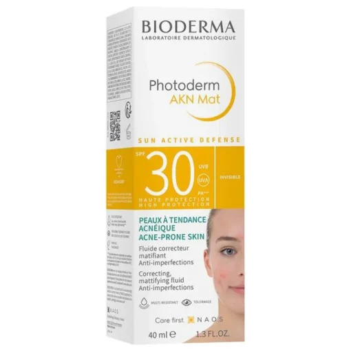 Bioderma Photoderm Akn Creme SPF 30 für unreine, ölige und zu Akne neigende Haut, 40 ml