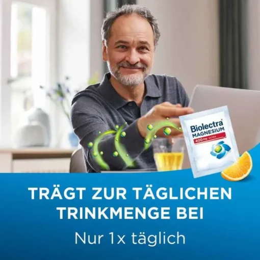 Biolectra Magnesium 400 mg ultra Trinkgranulat Orange, 20 St