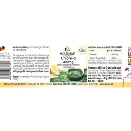 Chlorella 400 mg Tabletten, 100 St