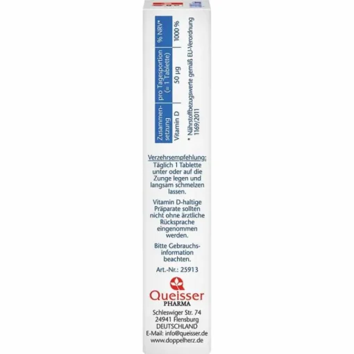 Doppelherz D3 2000 I.E. Sofort Schmelztabletten, 30 St