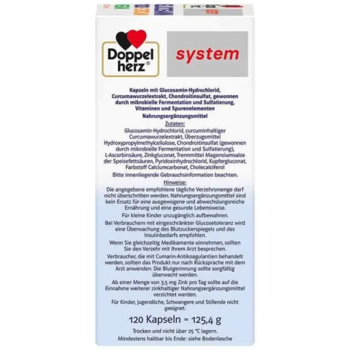 Doppelherz Glucosamin 1000 + Curcuma vegan syst.Kapseln , 120 St