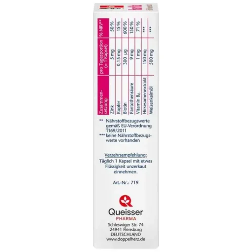 Doppelherz Haar Vital+Zink+Hirseextrakt Kapseln, 30 St