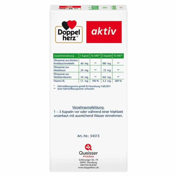 Doppelherz Knoblauch Kapseln mit Mistel + Weißdorn + Vitamin B1, 480 St