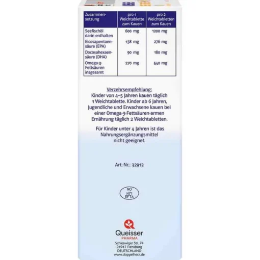 Doppelherz Omega-3 Gel-Tabs family system, 120 St
