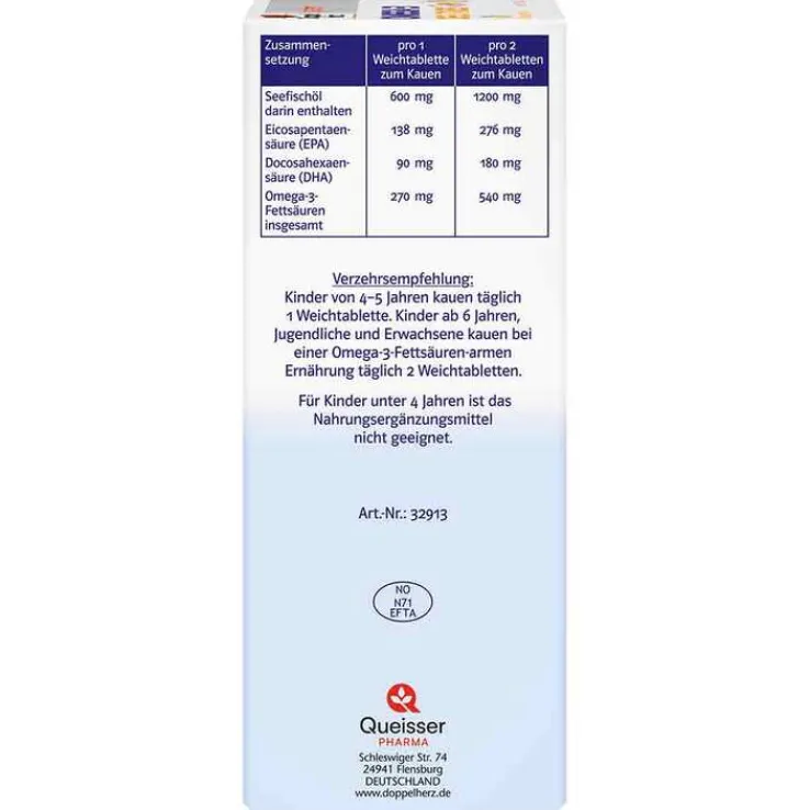 Doppelherz Omega-3 Gel-Tabs family system, 120 St