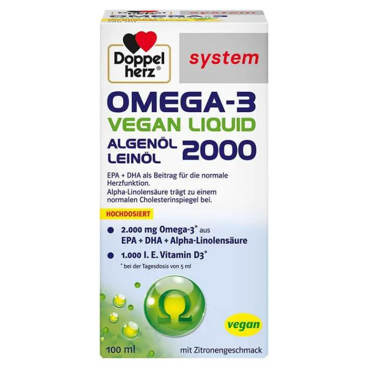 Doppelherz Omega-3 vegan Liquid 2000 system, 100 ml