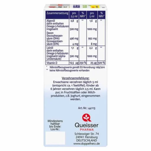 Doppelherz Omega-3 vegan Liquid 2000 system, 100 ml