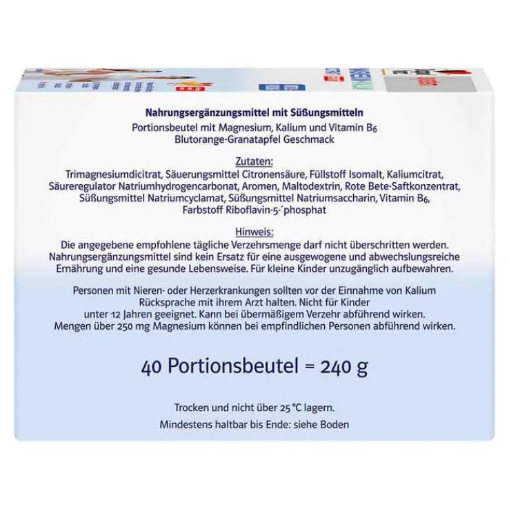 Doppelherz system Magnesium+Kalium Citrat Granulat, 40 St