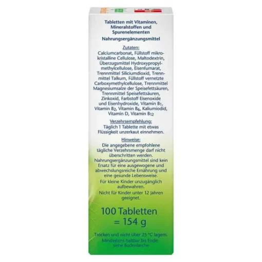 Doppelherz Vegetarier Vitamine + Mineralstoffe aktiv, 100 St