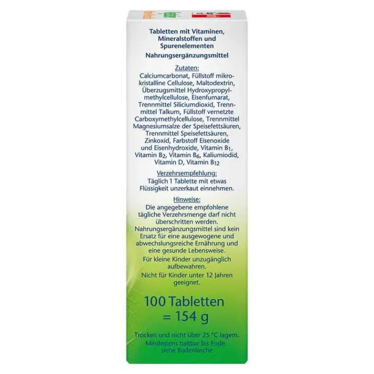 Doppelherz Vegetarier Vitamine + Mineralstoffe aktiv, 100 St