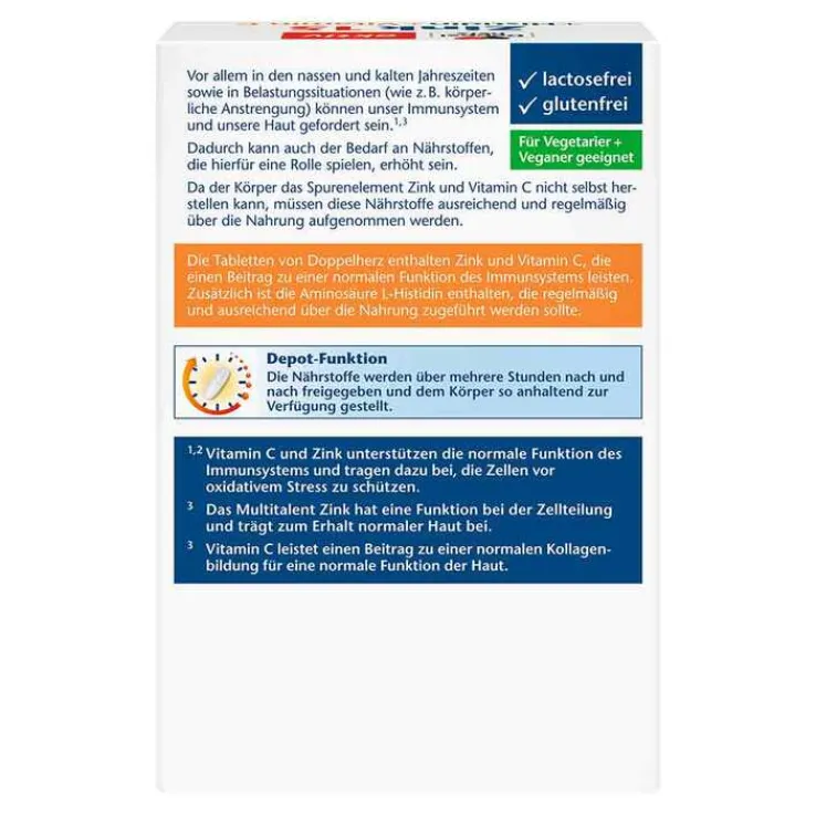 Doppelherz Zink + Histidin + Vitamin C Depot aktiv Tab, 100 St