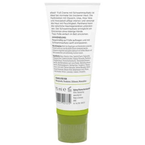 Efasit Fuß Creme mit Schwammaufsatz, 75 ml
