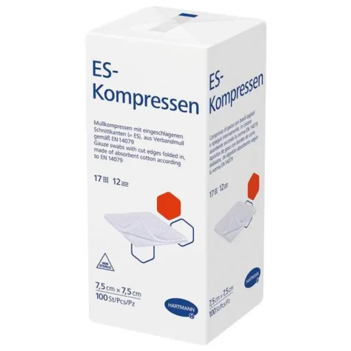ES-Kompressen unsteril 7,5x7,5 cm 12fach, 100 St