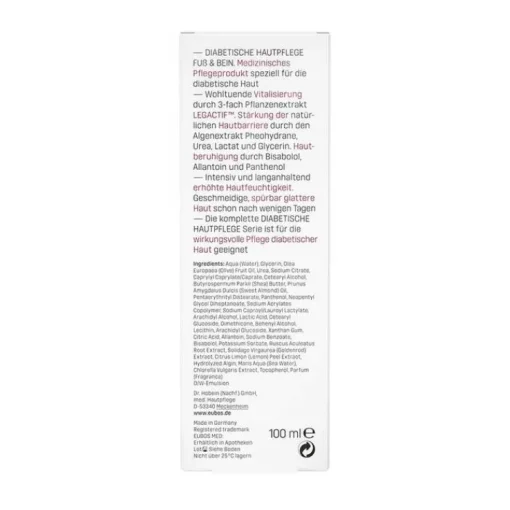 Eubos Diabetes Fuß Bein Creme, 100 ml