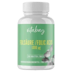 Folsäure 1000 µg Calcium-L-Methylfolat vegan Tabletten , 240 St