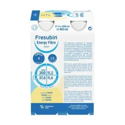 Fresubin Energy Fibre Drink Vanille Trinkflasche, 6X4X200 ml