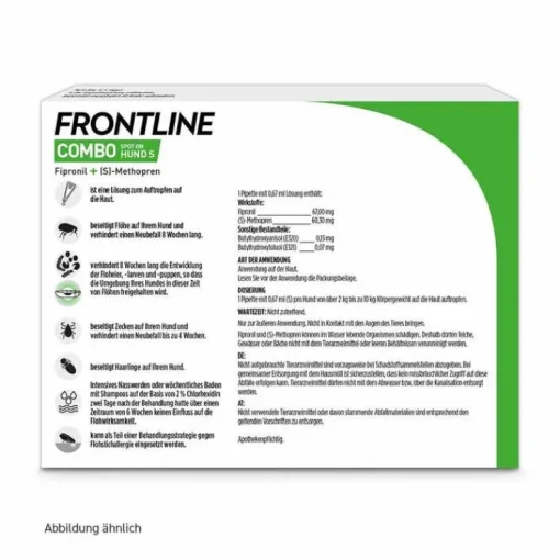 FRONTLINE COMBO® gegen Zecken, Flöhe bei Hunden S (2 -10 kg), 6 St