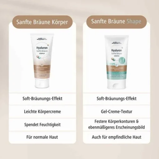 Hyaluron Sanfte Bräune Körperpflege Creme, 200 ml