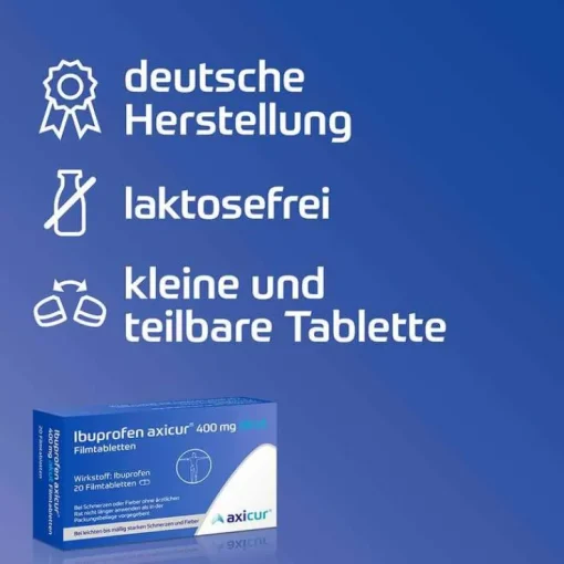 Ibuprofen axicur® 400 mg akut Filmtabletten, 10 St