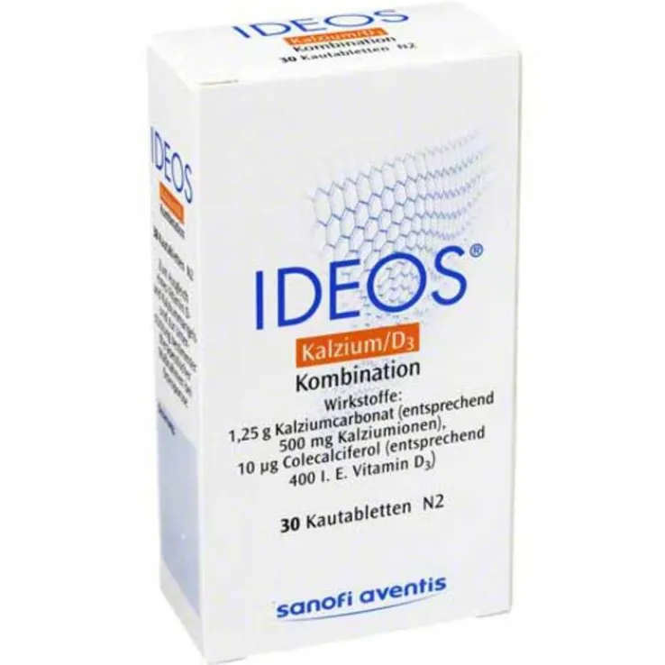 IDEOS® 500mg/ 400 I.E. Kautabletten, 30 St