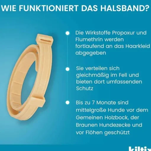 Kiltix für mittelgroße Hunde Halsband, 1 St