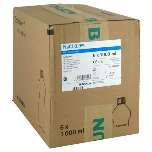 Kochsalzlösung 0,9% B.Braun Spüllösung Ecotainer, 6X1000 ml