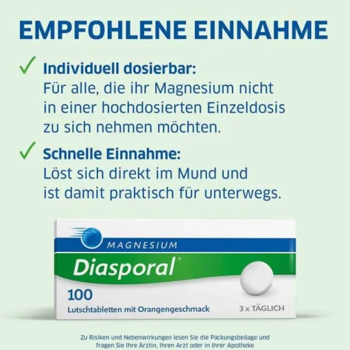 Magnesium Diasporal 100 Lutschtabletten, 100 St