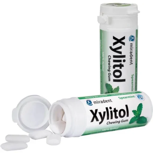 Miradent Zahnpflegekaugummi Xylitol Spearmint, 30 St