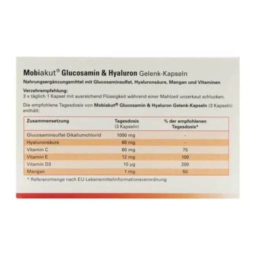 Mobiakut Glucosamin & Hyaluron Gelenk-Kapseln, 90 St
