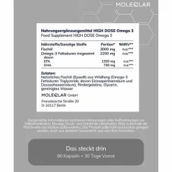 Moleqlar Qmega high Dose Omega-3 Kapseln, 90 St