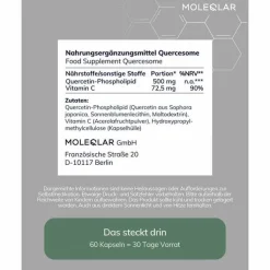 Moleqlar Quercesome Quercetin-C-Complex Kapseln, 60 St