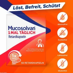 Mucosolvan 1x täglich Retardkapseln, 50 St