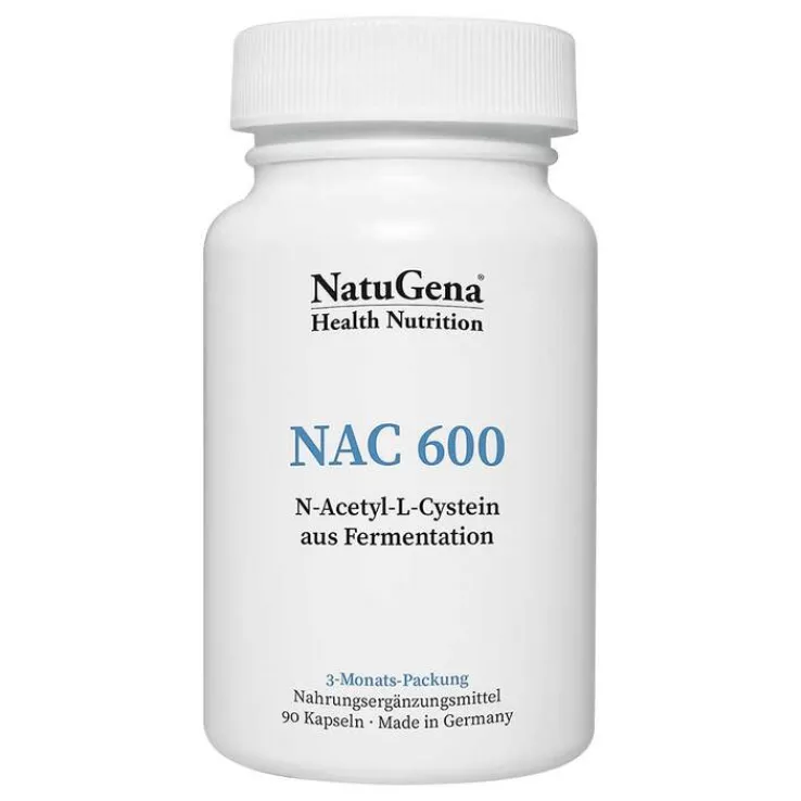 NAC 600 N-Acetyl-L-Cystein aus Fermentation Kapseln , 90 St