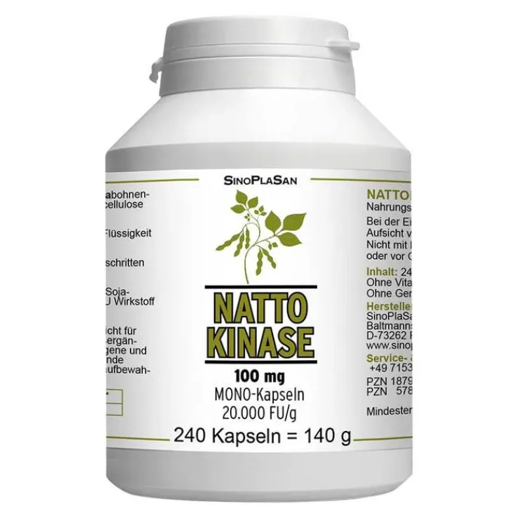 Nattokinase 100 mg Mono 20.000 FU Kapseln, 240 St