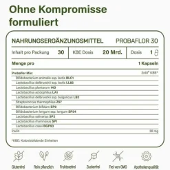 Nupure probaflor Mikrobiotika magensaftresistent Kapseln, 30 St
