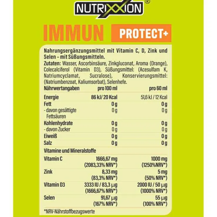 Nutrixxion SHOT Immun Protect + Trinkampullen, 60 ml