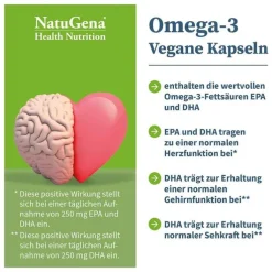 Omega-3 Vegan 1376mg 751 DHA 375 EPA Algenöl Kapseln , 90 St