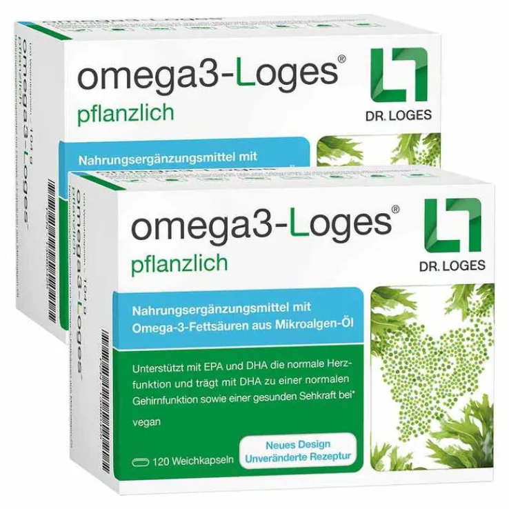 OMEGA3-Loges pflanzlich Kapseln, 2x120 St
