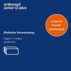 Orthomol Junior Omega plus Kaudragees, 90 St