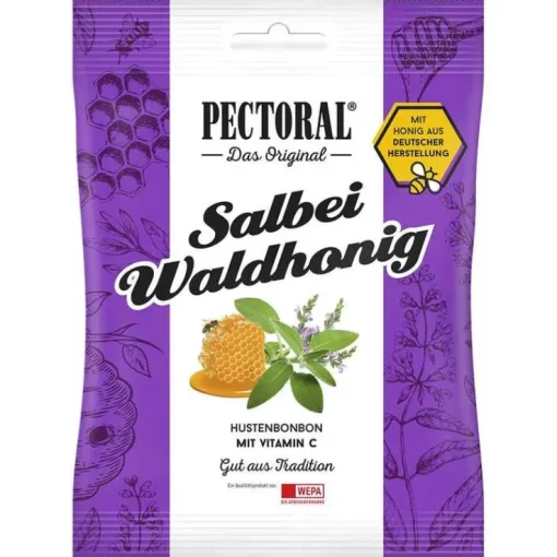 Pectoral Salbei Waldhonig Bonbons Beutel , 72 g