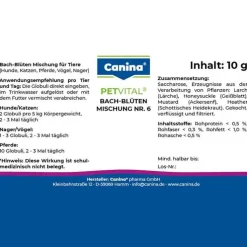 Petvital Bachblüten Nr.6 Globuli vet. (für Tiere), 10 g